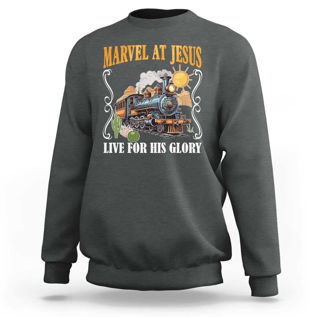 Summer VBS 2025 Sweatshirt Marvel at Jesus Live for His Glory Christian Bible Camp