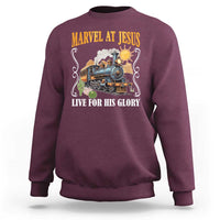 Summer VBS 2025 Sweatshirt Marvel at Jesus Live for His Glory Christian Bible Camp