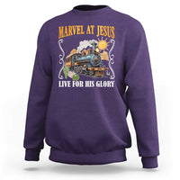 Summer VBS 2025 Sweatshirt Marvel at Jesus Live for His Glory Christian Bible Camp