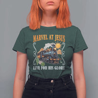 Summer VBS 2025 T Shirt For Women Marvel at Jesus Live for His Glory Christian Bible Camp