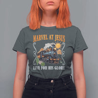 Summer VBS 2025 T Shirt For Women Marvel at Jesus Live for His Glory Christian Bible Camp