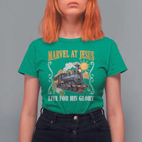 Summer VBS 2025 T Shirt For Women Marvel at Jesus Live for His Glory Christian Bible Camp