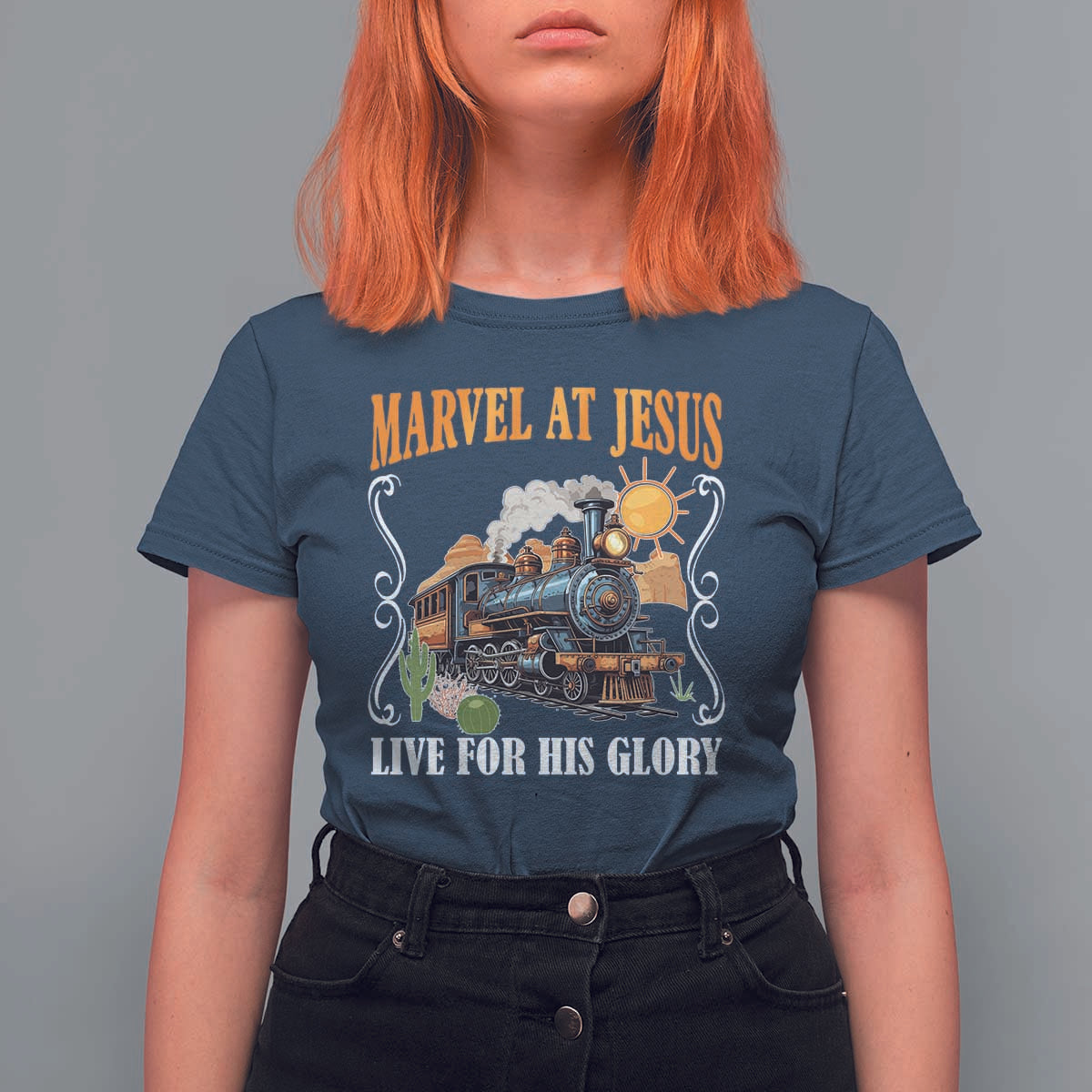 Summer VBS 2025 T Shirt For Women Marvel at Jesus Live for His Glory Christian Bible Camp