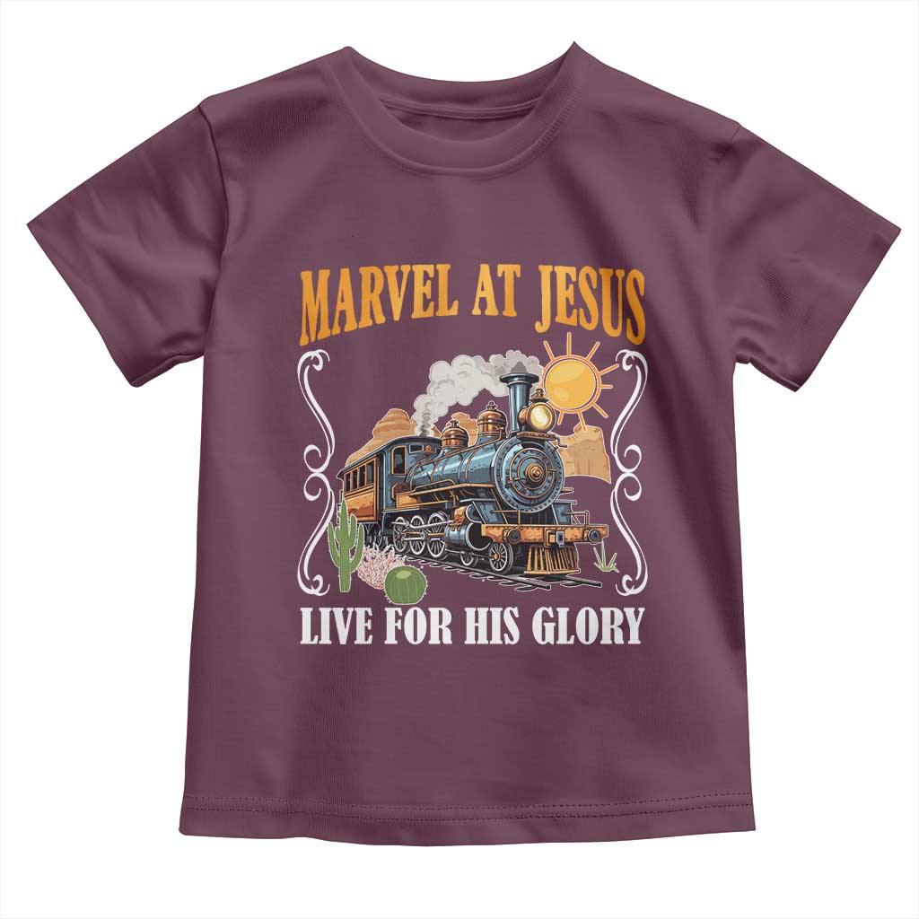 Summer VBS 2025 Toddler T Shirt Marvel at Jesus Live for His Glory Christian Bible Camp