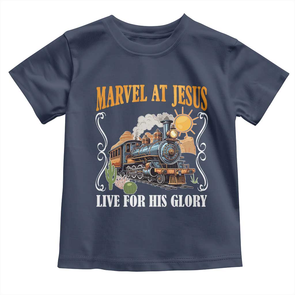 Summer VBS 2025 Toddler T Shirt Marvel at Jesus Live for His Glory Christian Bible Camp