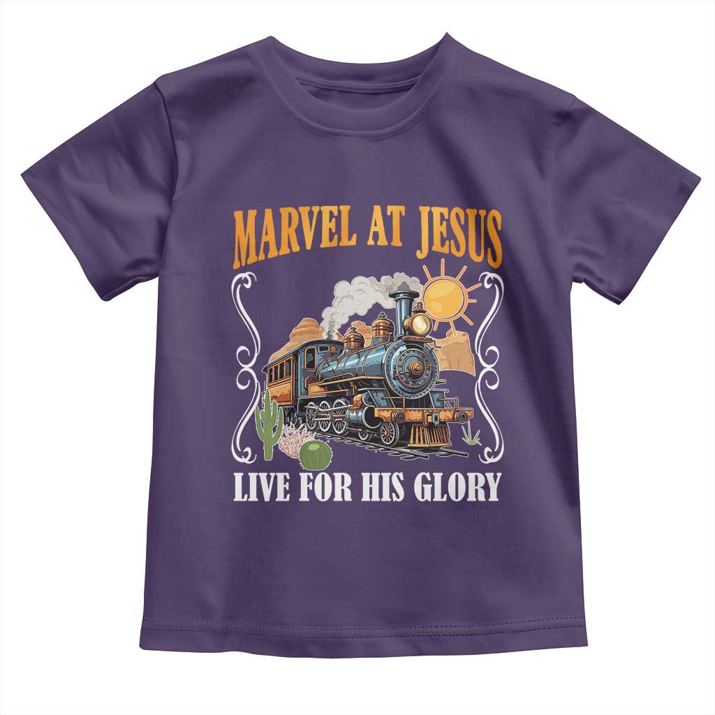 Summer VBS 2025 Toddler T Shirt Marvel at Jesus Live for His Glory Christian Bible Camp