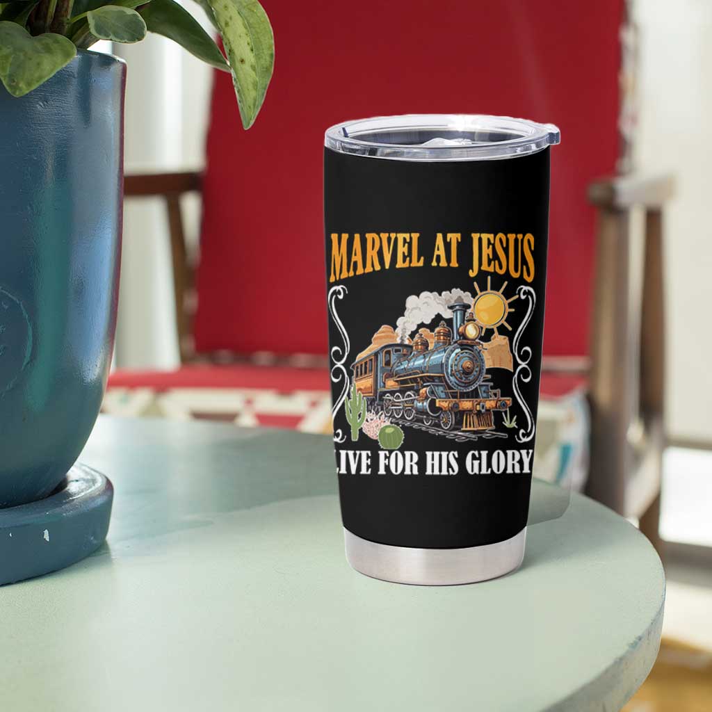Summer VBS 2025 Tumbler Cup Marvel at Jesus Live for His Glory Christian Bible Camp