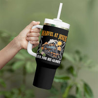 Summer VBS 2025 Tumbler With Handle Marvel at Jesus Live for His Glory Christian Bible Camp