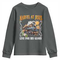 Summer VBS 2025 Youth Sweatshirt Marvel at Jesus Live for His Glory Christian Bible Camp