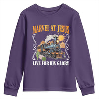 Summer VBS 2025 Youth Sweatshirt Marvel at Jesus Live for His Glory Christian Bible Camp