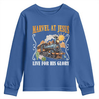 Summer VBS 2025 Youth Sweatshirt Marvel at Jesus Live for His Glory Christian Bible Camp