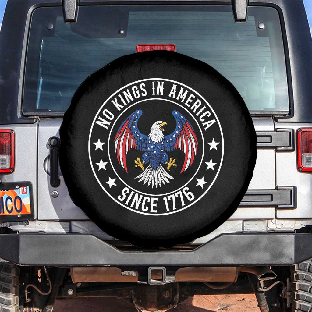 No Kings in America Patriotic Eagle Spare Tire Cover Since 1776 4th of July USA Independence Day
