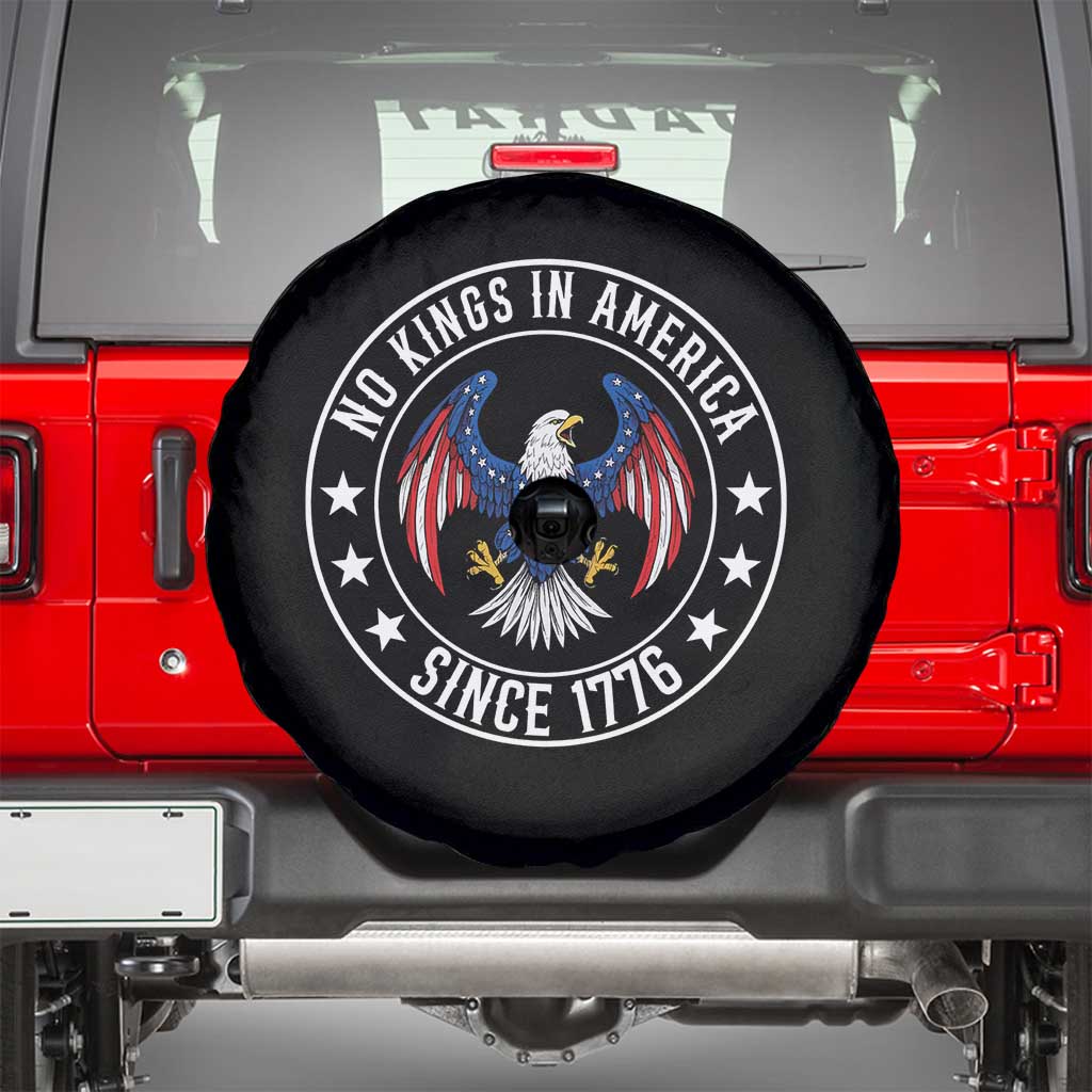 No Kings in America Patriotic Eagle Spare Tire Cover Since 1776 4th of July USA Independence Day
