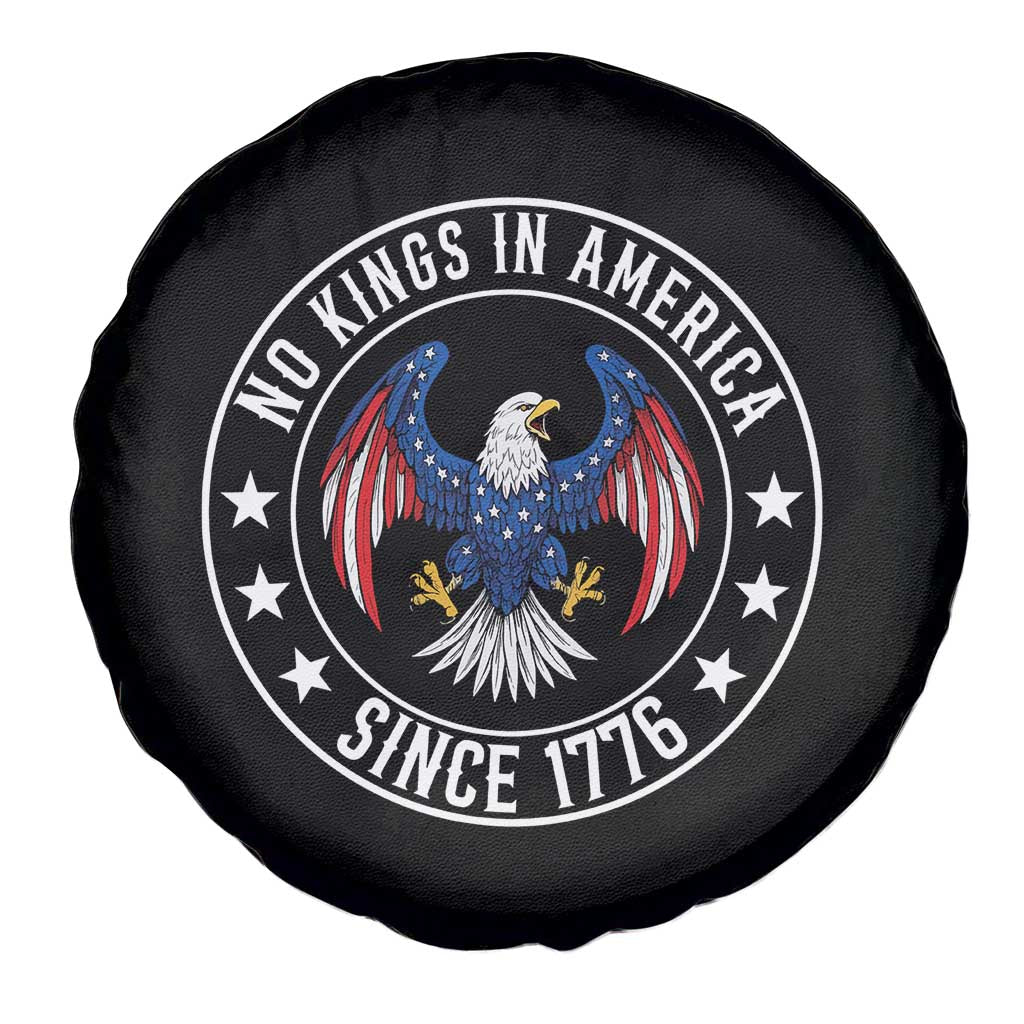 No Kings in America Patriotic Eagle Spare Tire Cover Since 1776 4th of July USA Independence Day