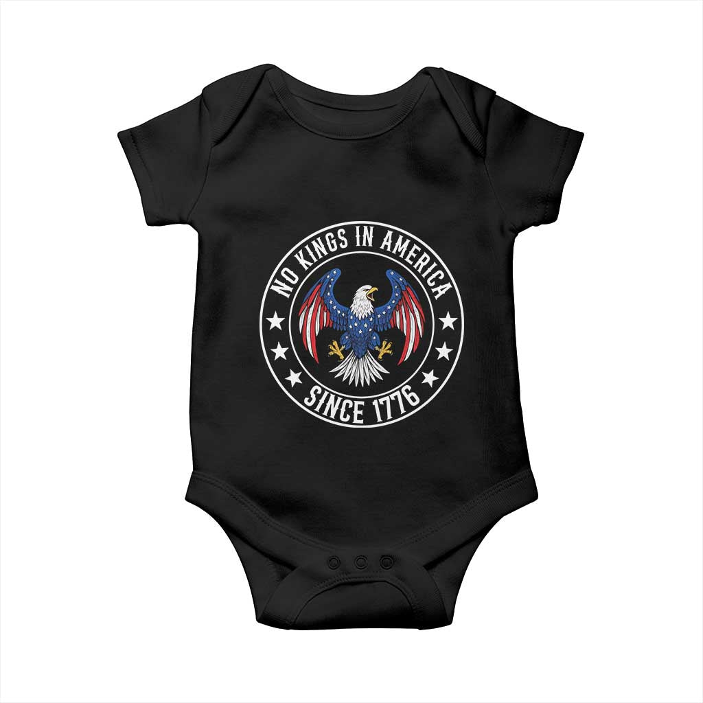 No Kings in America Patriotic Eagle Baby Onesie Since 1776 4th of July USA Independence Day