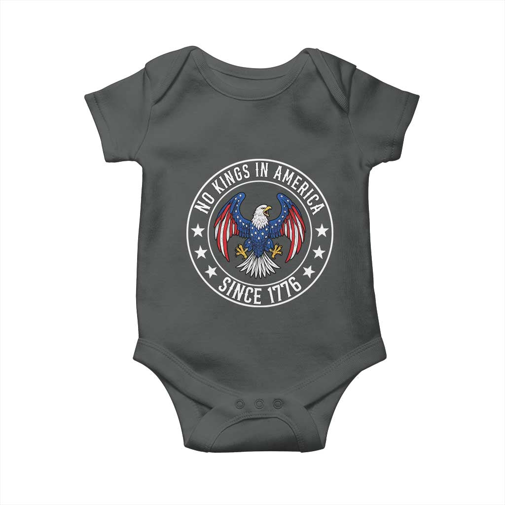 No Kings in America Patriotic Eagle Baby Onesie Since 1776 4th of July USA Independence Day