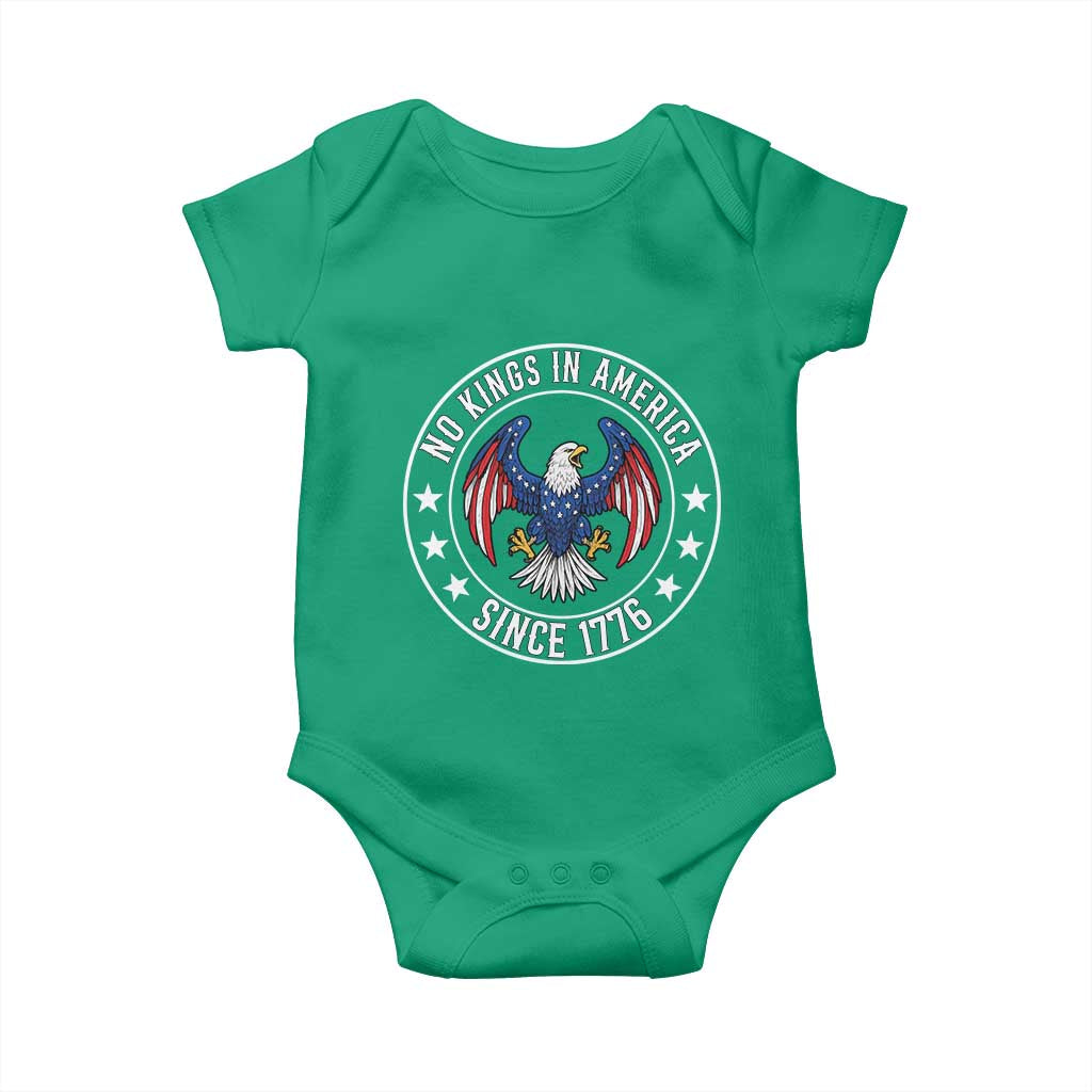 No Kings in America Patriotic Eagle Baby Onesie Since 1776 4th of July USA Independence Day