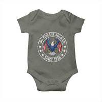 No Kings in America Patriotic Eagle Baby Onesie Since 1776 4th of July USA Independence Day