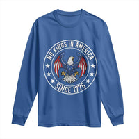 No Kings in America Patriotic Eagle Long Sleeve Shirt Since 1776 4th of July USA Independence Day