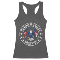 No Kings in America Patriotic Eagle Racerback Tank Top Since 1776 4th of July USA Independence Day