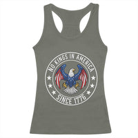 No Kings in America Patriotic Eagle Racerback Tank Top Since 1776 4th of July USA Independence Day