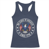 No Kings in America Patriotic Eagle Racerback Tank Top Since 1776 4th of July USA Independence Day
