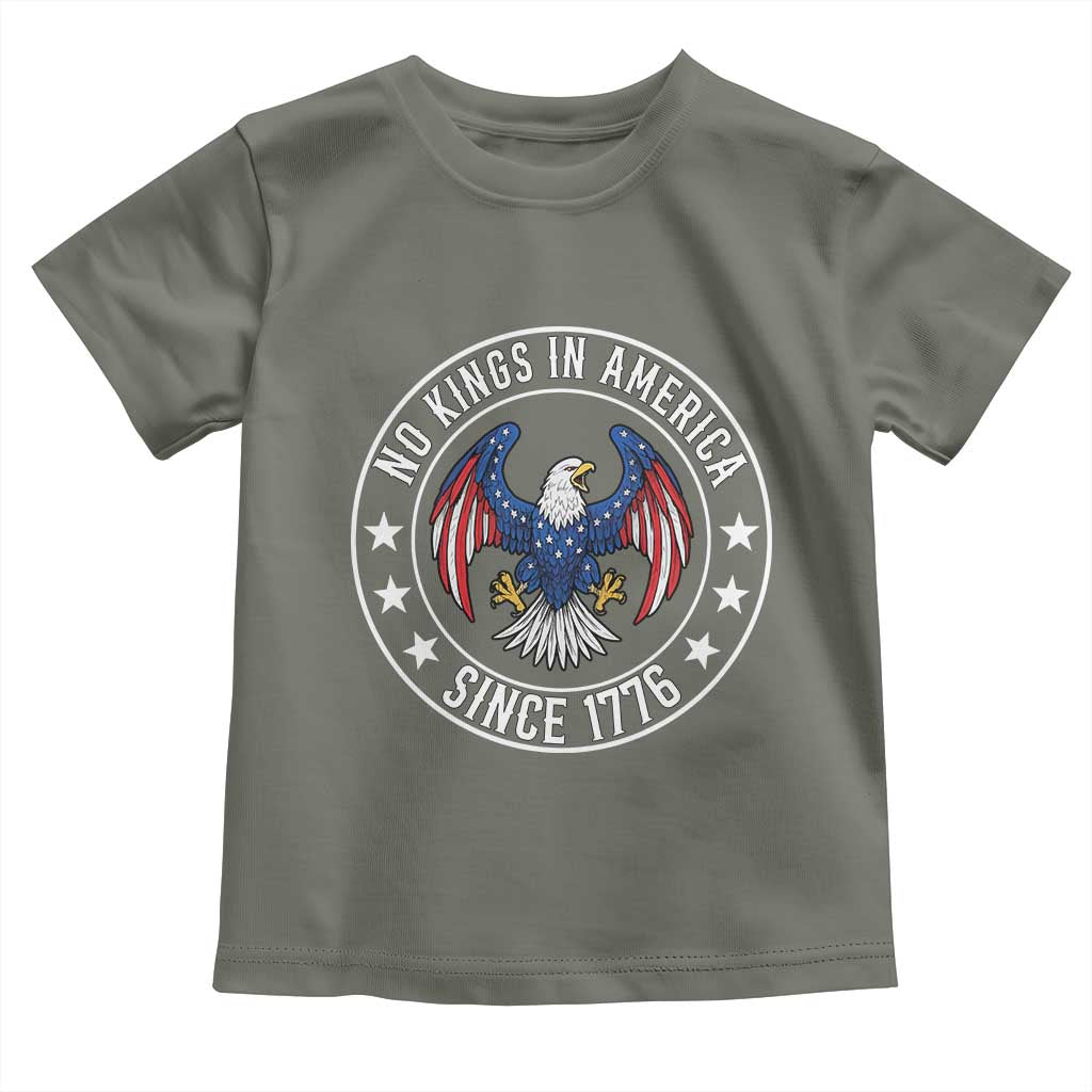 No Kings in America Patriotic Eagle Toddler T Shirt Since 1776 4th of July USA Independence Day