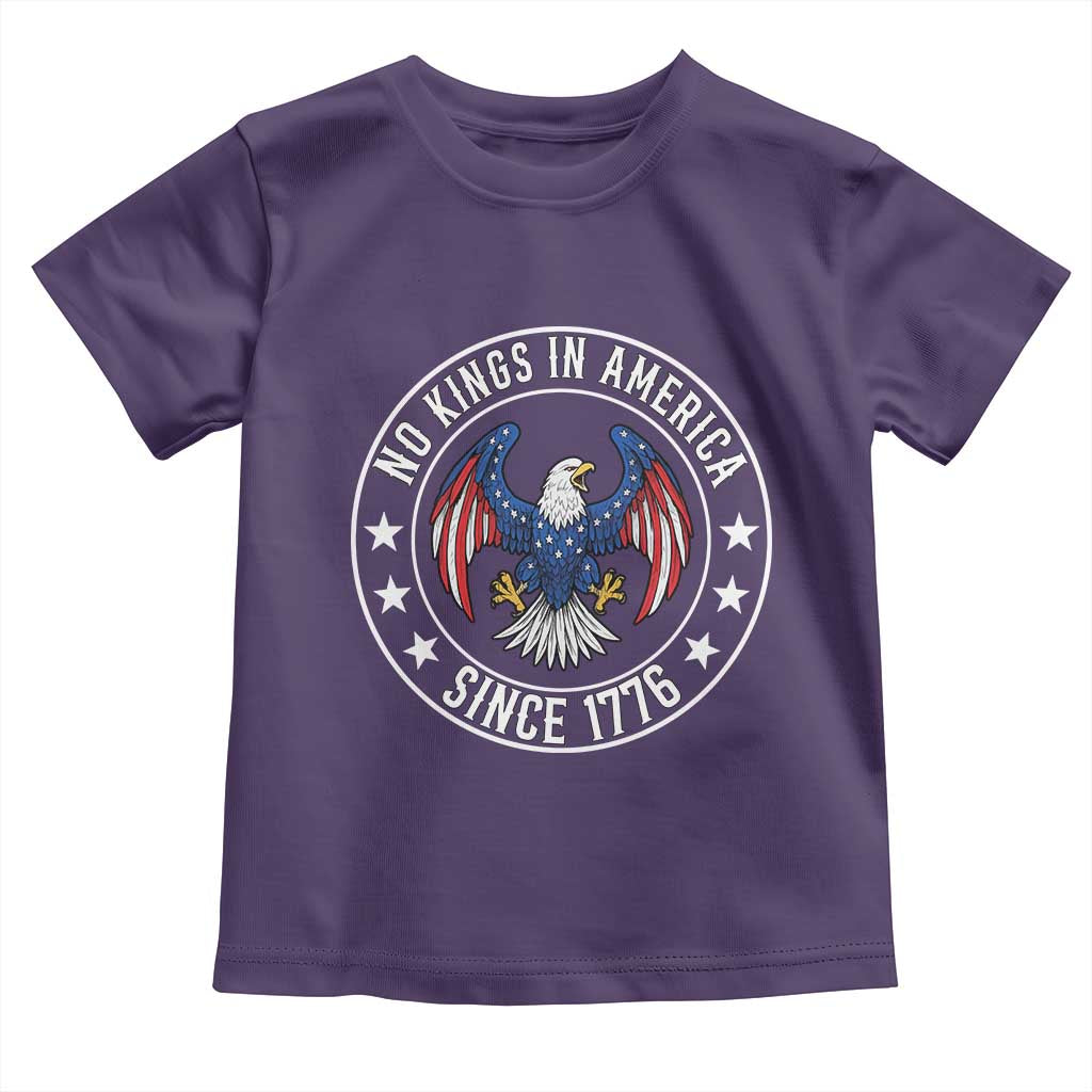 No Kings in America Patriotic Eagle Toddler T Shirt Since 1776 4th of July USA Independence Day