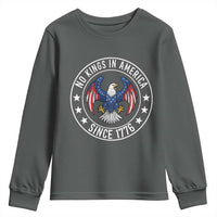 No Kings in America Patriotic Eagle Youth Sweatshirt Since 1776 4th of July USA Independence Day