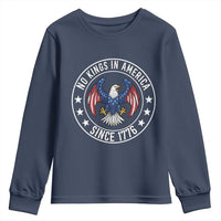 No Kings in America Patriotic Eagle Youth Sweatshirt Since 1776 4th of July USA Independence Day