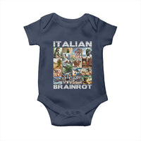Funny Italian Brainrot Meme Art Baby Onesie Surreal Humor Pop Culture Collage