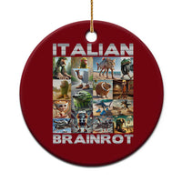 Funny Italian Brainrot Meme Art Ceramic Ornament Surreal Humor Pop Culture Collage - Wonder Print Shop