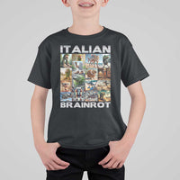Funny Italian Brainrot Meme Art T Shirt For Kid Surreal Humor Pop Culture Collage
