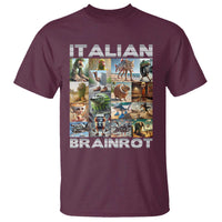 Funny Italian Brainrot Meme Art T Shirt Surreal Humor Pop Culture Collage