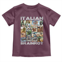 Funny Italian Brainrot Meme Art Toddler T Shirt Surreal Humor Pop Culture Collage