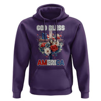 God Bless America Hoodie US Flag Christian Cross Religious Faith - Wonder Print Shop