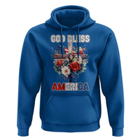 God Bless America Hoodie US Flag Christian Cross Religious Faith - Wonder Print Shop