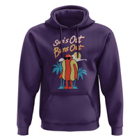 Summer Vibe Hoodie Sun's Out Buns Out Funny Hotdog BBQ Party - Wonder Print Shop