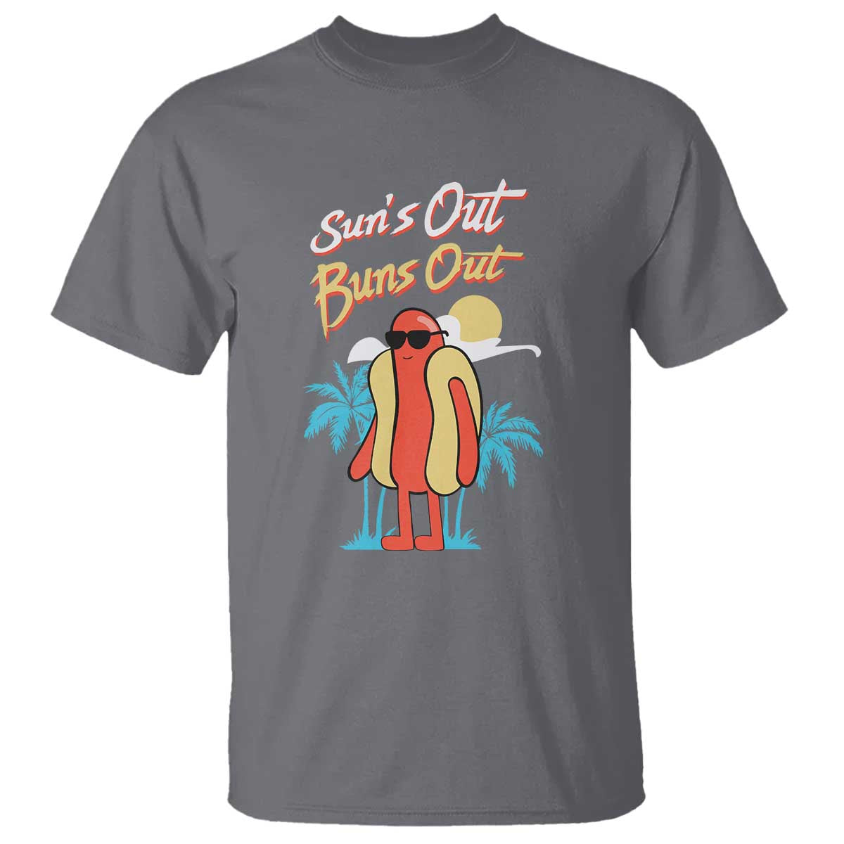 Summer Vibe T Shirt Sun's Out Buns Out Funny Hotdog BBQ Party - Wonder Print Shop