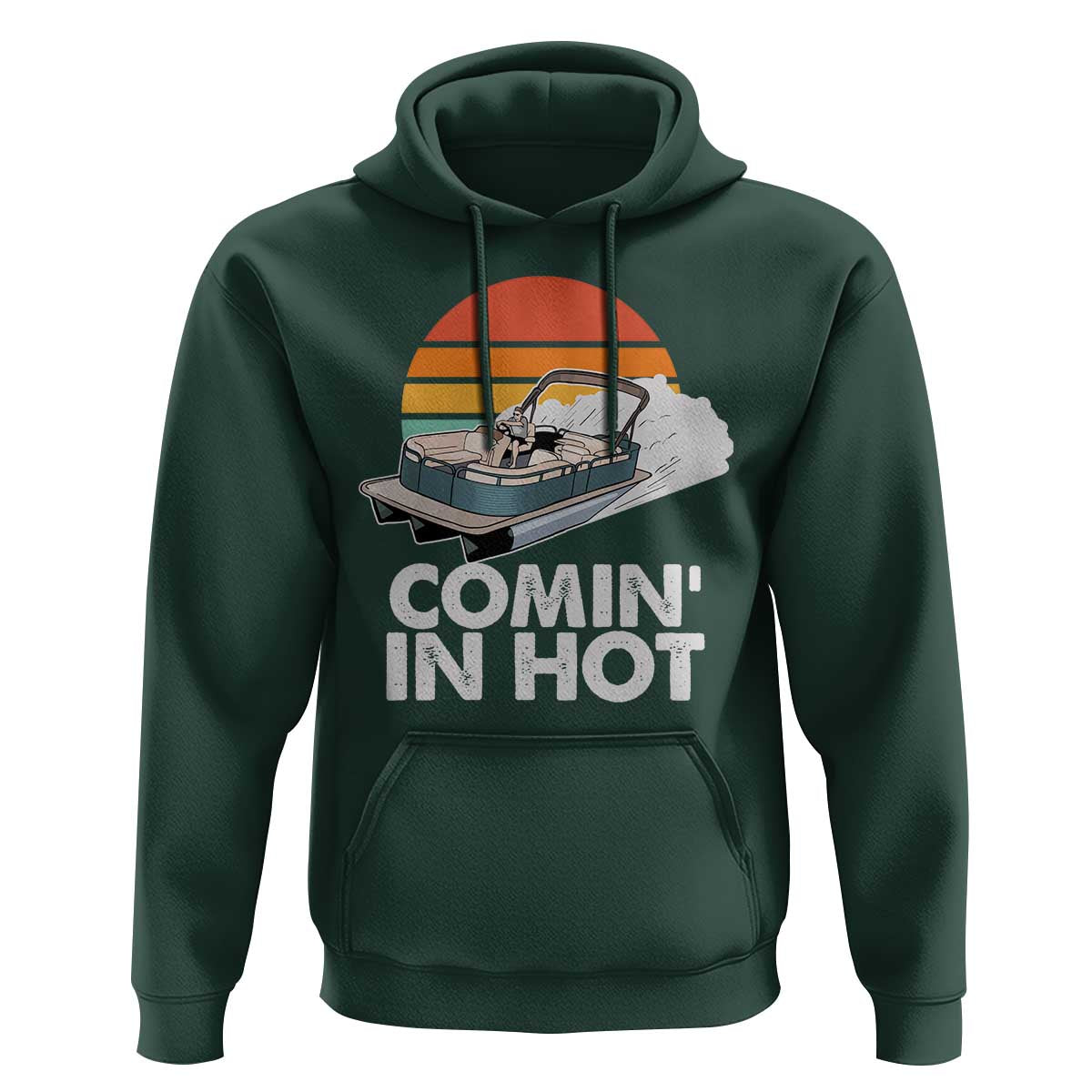 Summer Vibe Hoodie Comin' In Hot Poontoon Boat - Wonder Print Shop