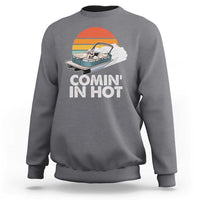 Summer Vibe Sweatshirt Comin' In Hot Poontoon Boat - Wonder Print Shop