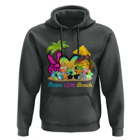 Tropical Summer Vibe Hoodie Peace Love Beach - Wonder Print Shop