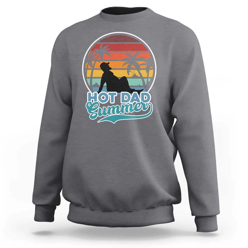 Summer Dad Bod Sweatshirt Funny Hot Dad Summer Retro Sunset - Wonder Print Shop