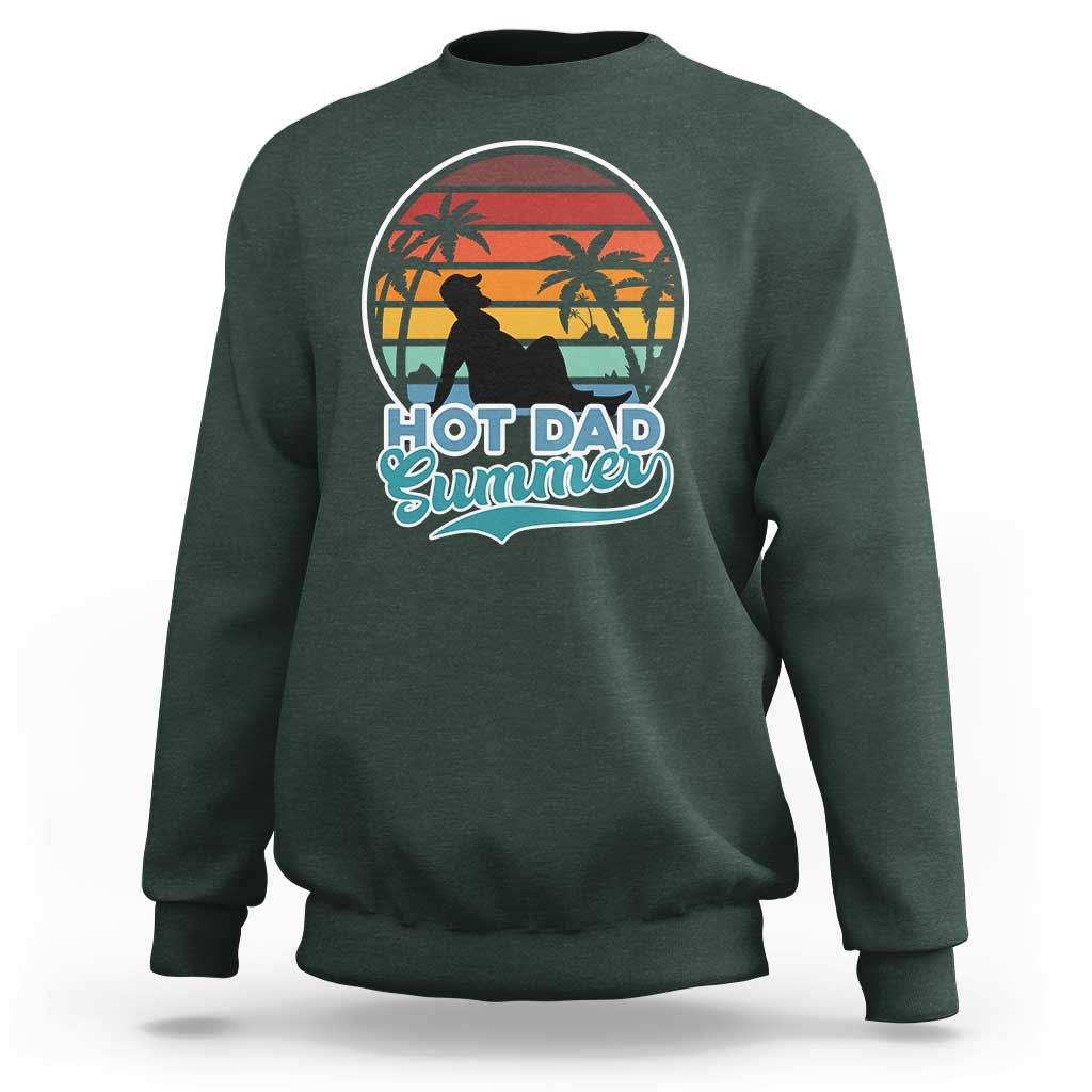 Summer Dad Bod Sweatshirt Funny Hot Dad Summer Retro Sunset - Wonder Print Shop