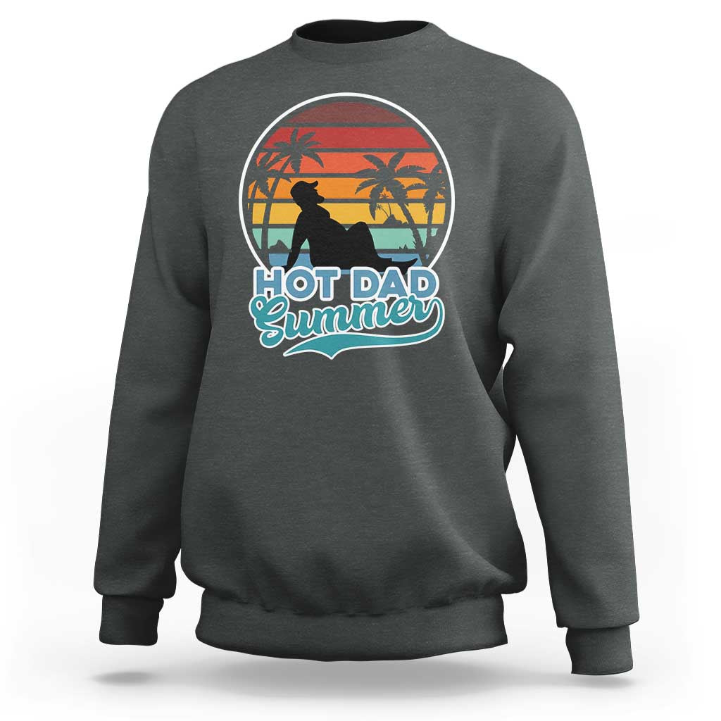 Summer Dad Bod Sweatshirt Funny Hot Dad Summer Retro Sunset - Wonder Print Shop