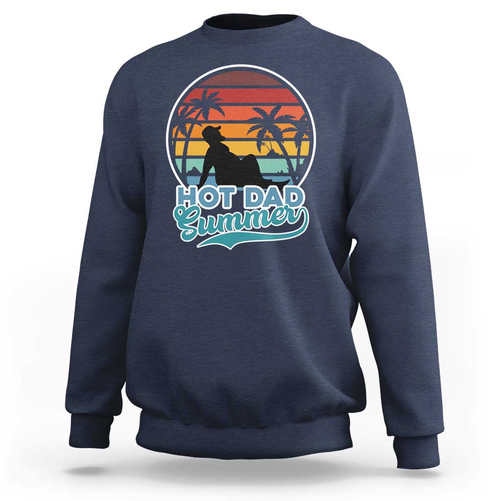 Summer Dad Bod Sweatshirt Funny Hot Dad Summer Retro Sunset - Wonder Print Shop