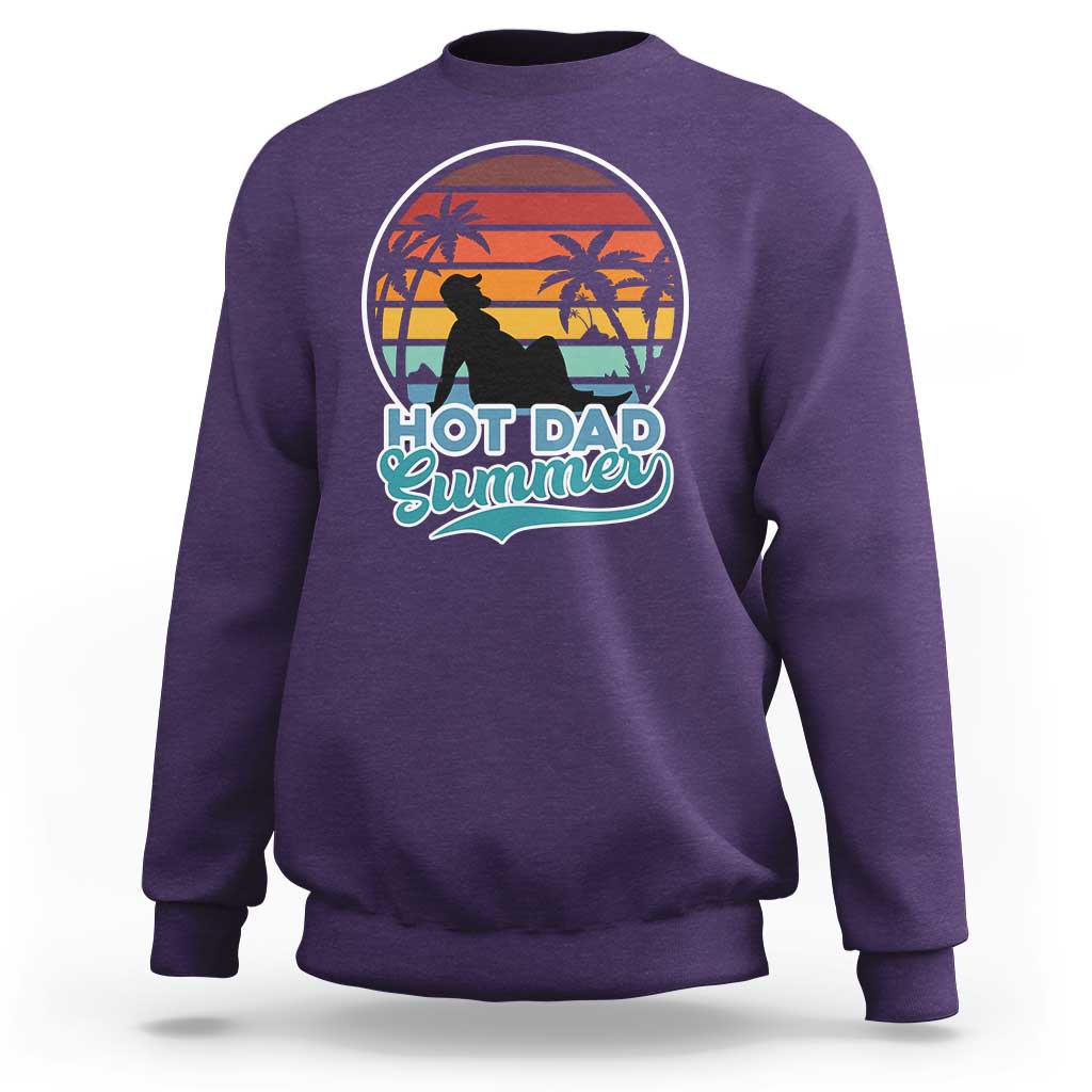 Summer Dad Bod Sweatshirt Funny Hot Dad Summer Retro Sunset - Wonder Print Shop