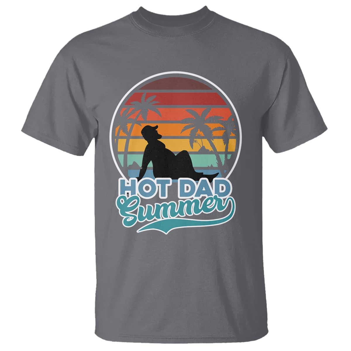 Summer Dad Bod T Shirt Funny Hot Dad Summer Retro Sunset - Wonder Print Shop