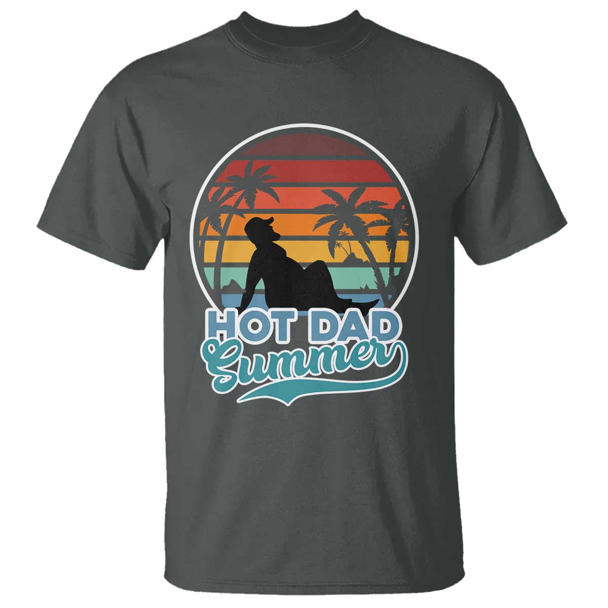 Summer Dad Bod T Shirt Funny Hot Dad Summer Retro Sunset - Wonder Print Shop