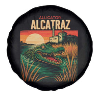 Alligator Alcatraz Spare Tire Cover Retro Florida Swamp Political Prison - Wonder Print Shop